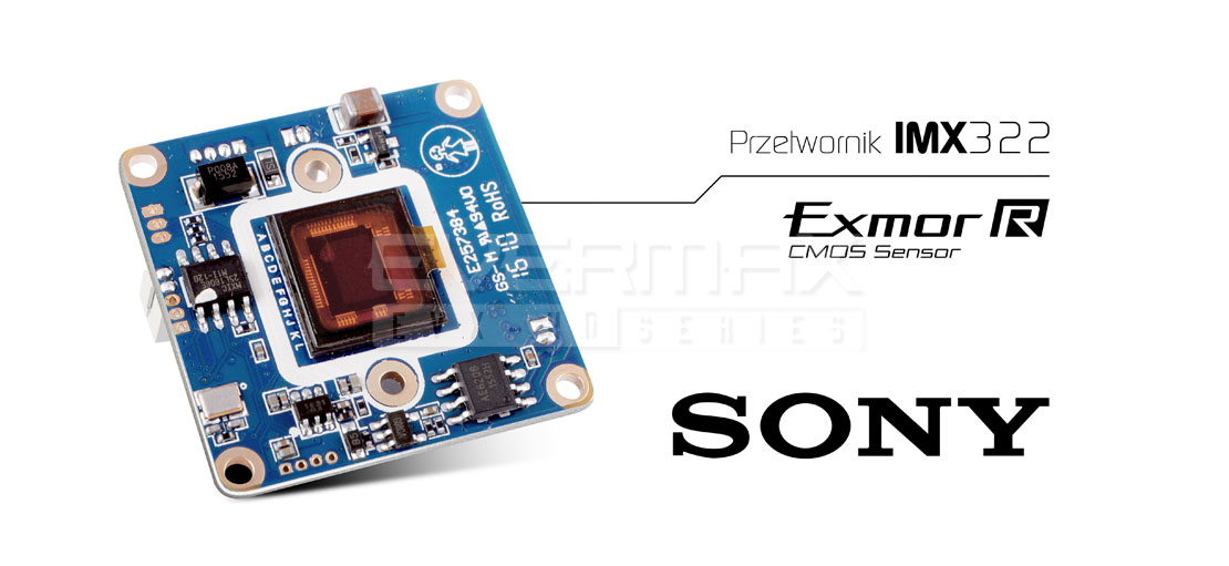 Przetwornik obrazu SONY Exmor model IMX322. Kamery 4-systemowe Full HD 1080p serii EVX-FHD EVERMAX. 